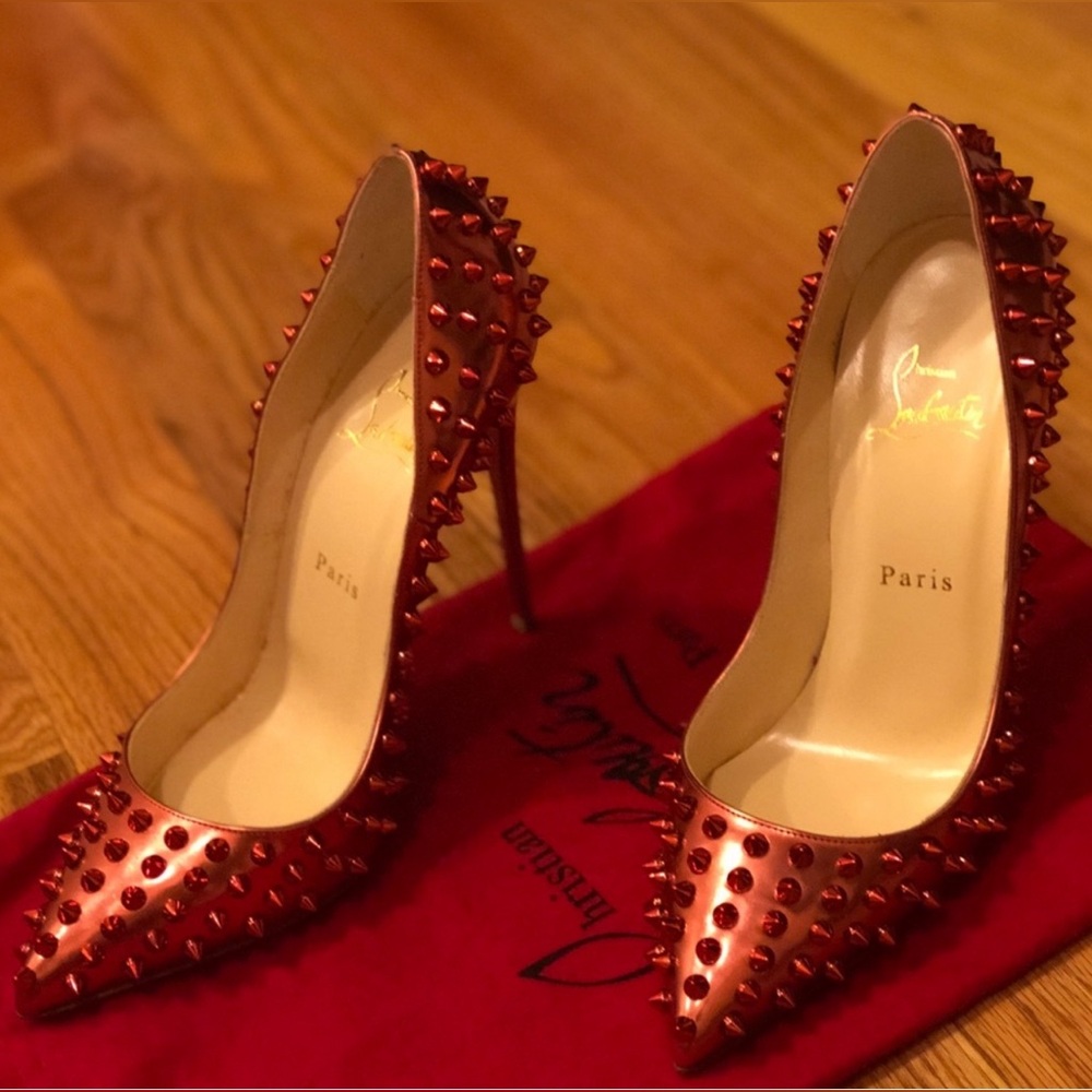 Christian Louboutin Follies Red Spikes 120
